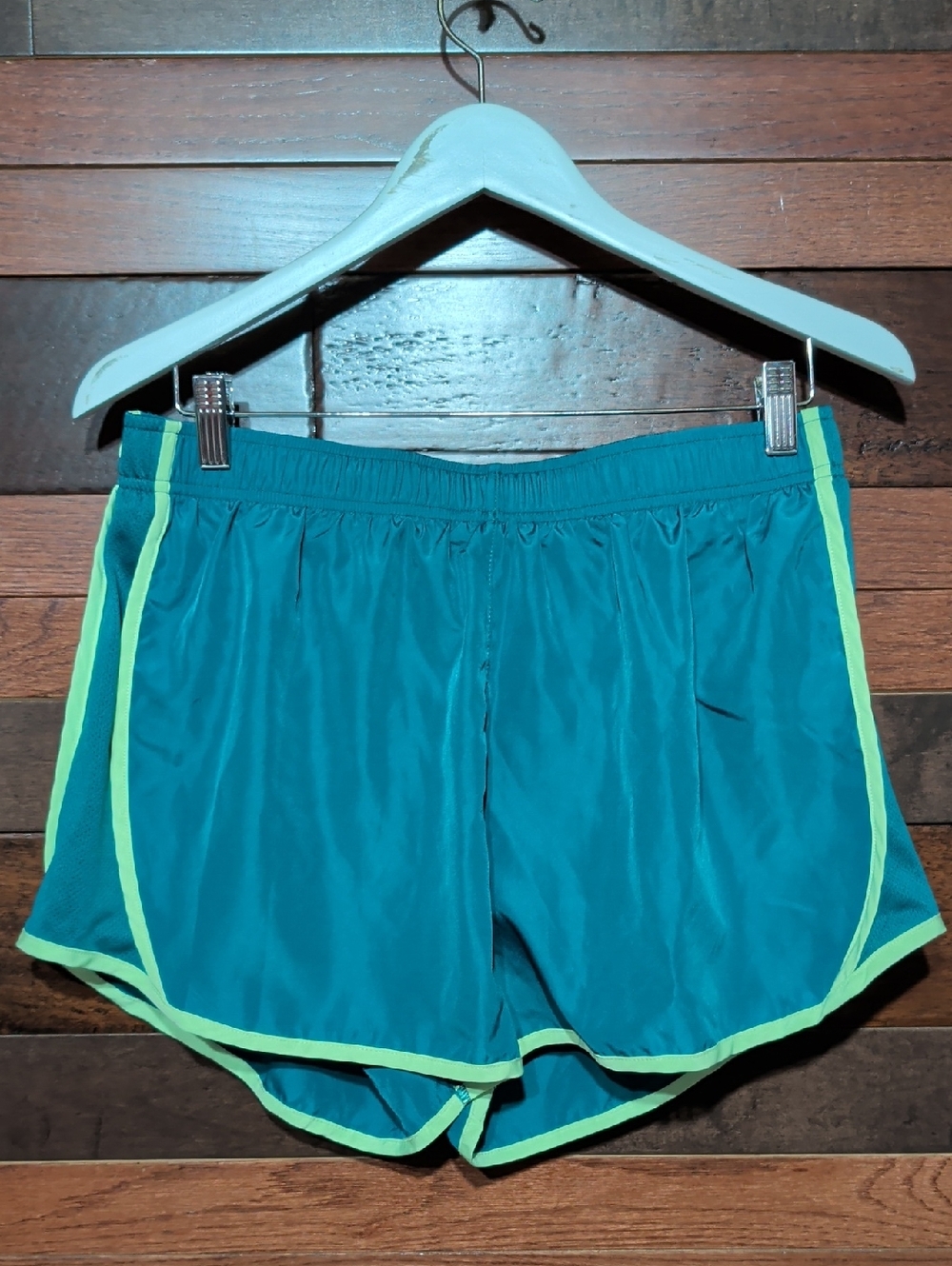 Member's Mark Teal Athletic Running Sofee Shorts with Lime Trim